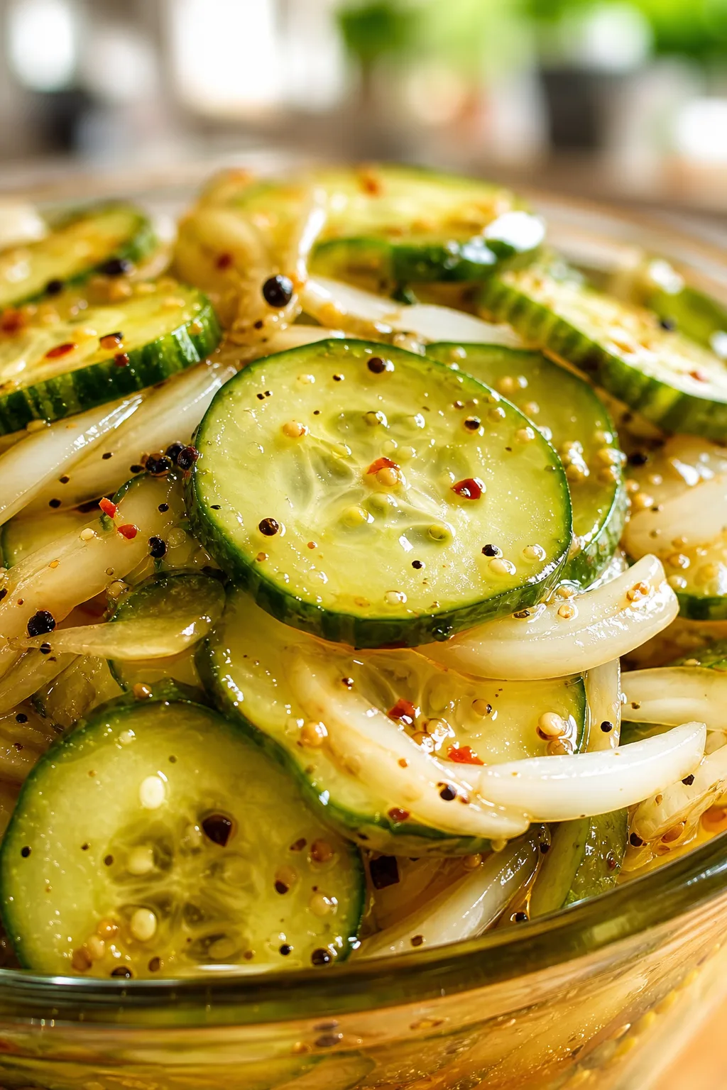 Refreshing Cucumber and Onion Salad with Tangy Dill Dressing