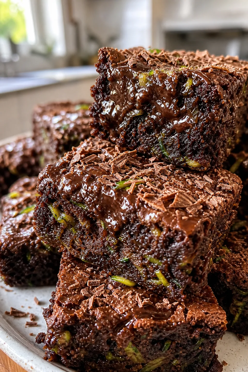 Deliciously Moist Zucchini Brownies Without Added Sugar