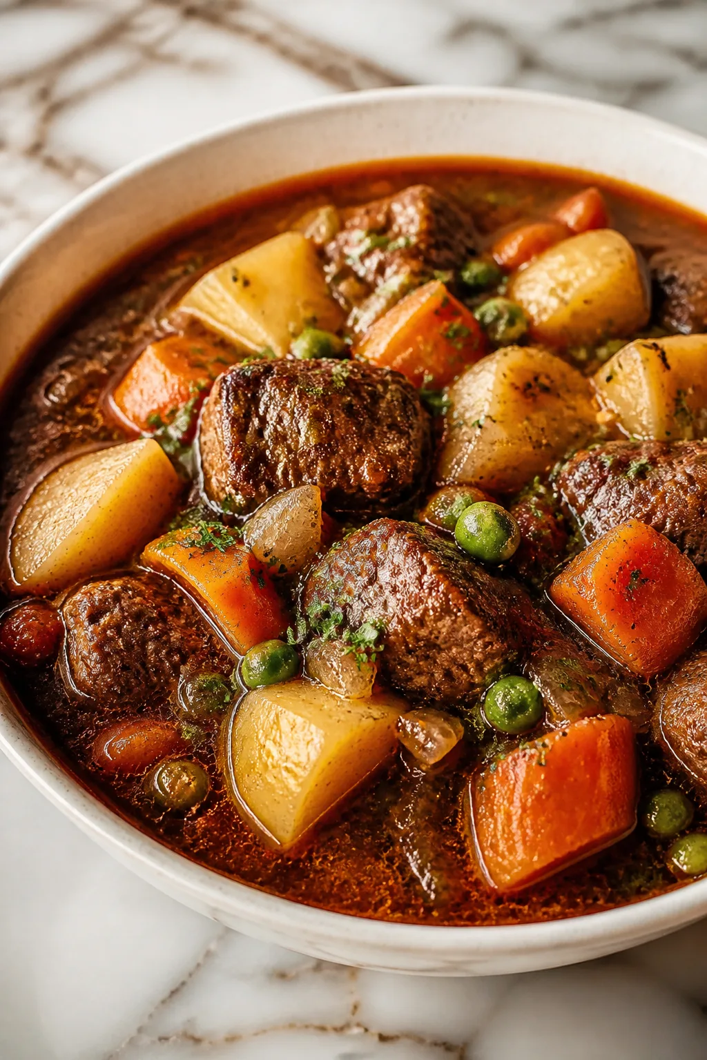 Hearty Slow-Simmered Steak Soup Loaded with Tender Beef and Veggies